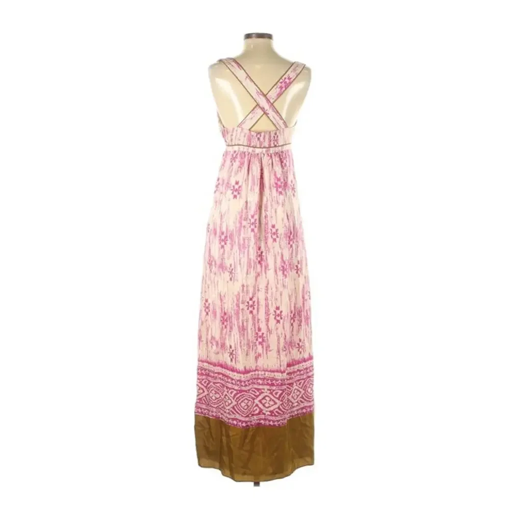 Ann Taylor Loft Aztec Print Multicolored Maxi Dress Size 0 - Picture 8 of 9